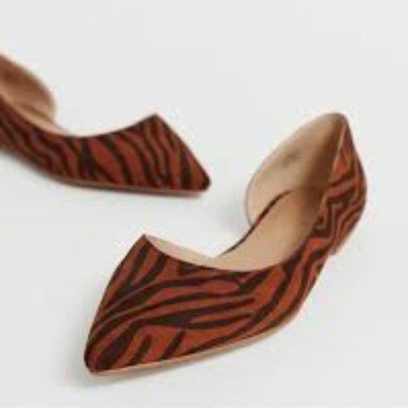 ASOS Shoes Asos Tiger Stripe Wide Fit Ballet Flats Nwt